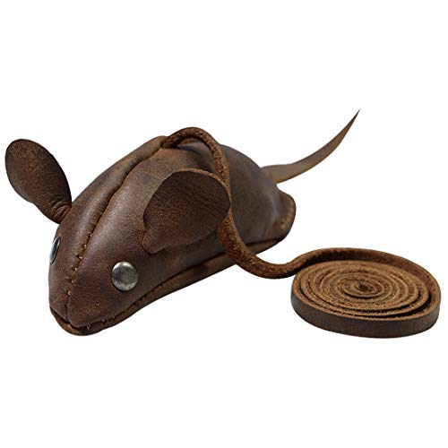 Handcrafted Leather Cat Teaser Toy - Image 2