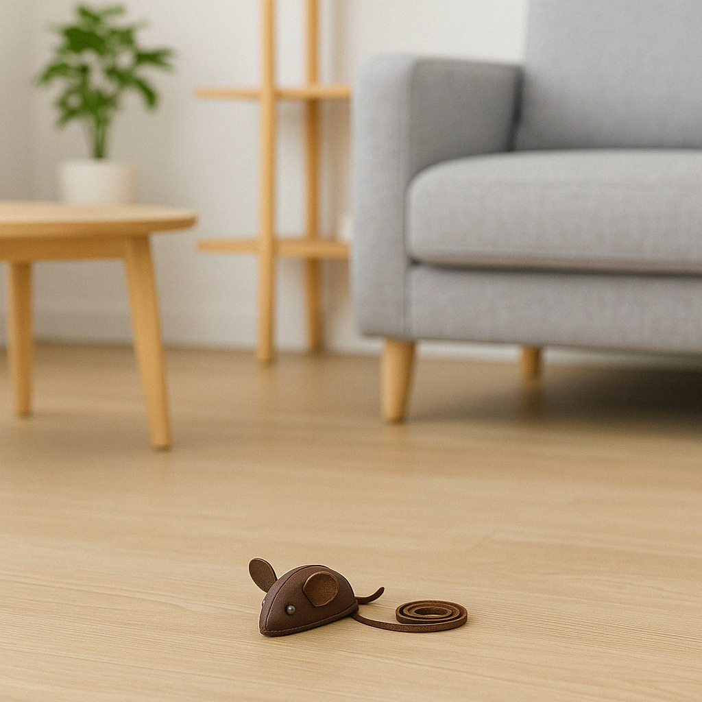 Handcrafted Leather Cat Teaser Toy